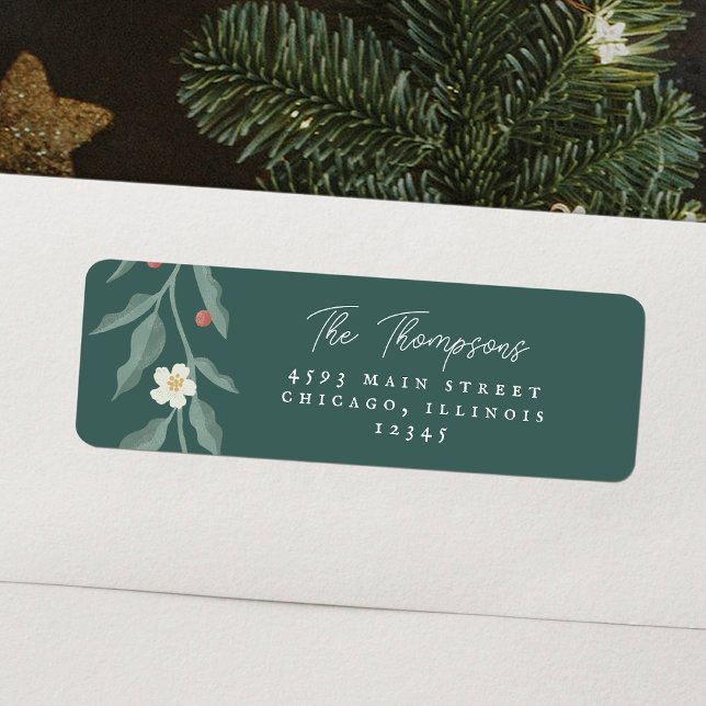 Hand plockade Blommigt Garland Returetiketter Returadress Etikett (Hand Drawn Floral Garland Return Address Labels)
