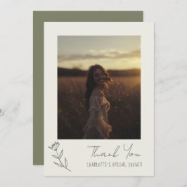 Hand plockade Blommigt Grönt Viktig Möhippa Tack Kort