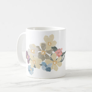 Hand plockade Blommigt Mugg