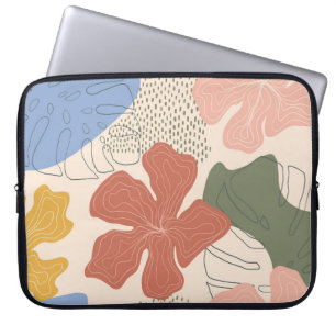 Hand plockade blommigt sömlös mönster,kreativ koll laptop fodral