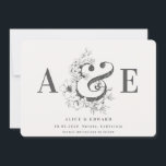 Hand plockade blommigt spara datumet<br><div class="desc">Spara datumkortet i Hand plockade blommigt. Med en handgjord känsla och betoning på bruden och brudgummen i initialer är det säkert att vintagen ser ut att vara många drömdrömmar om bröllop. Del av en bröllop-svit</div>