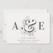 Hand plockade blommigt spara datumet