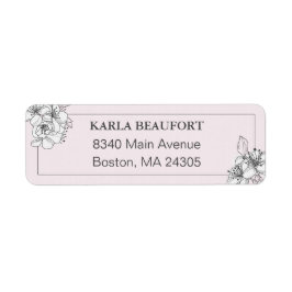  Hand plockade-blommor returadressetikett Returadress Etikett