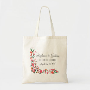 Hand plockade blommor tygkasse