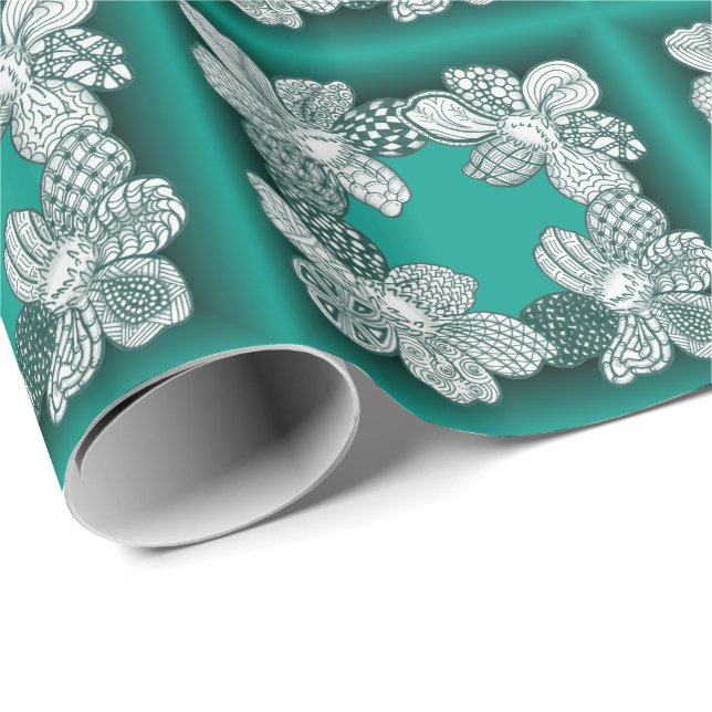 hand plockade-blomningsnivå Välj valfritt Färg Presentpapper (Rullad Hörn)