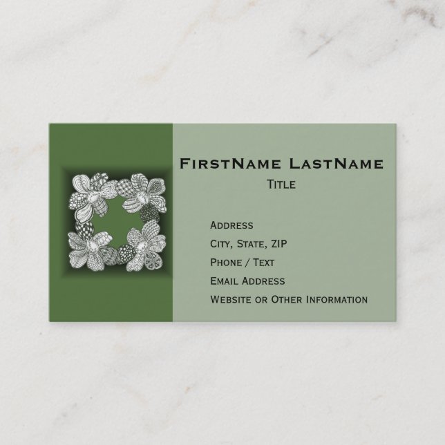 hand plockade-blomningsnivå Välj valfritt Färg Visitkort (Framsida)