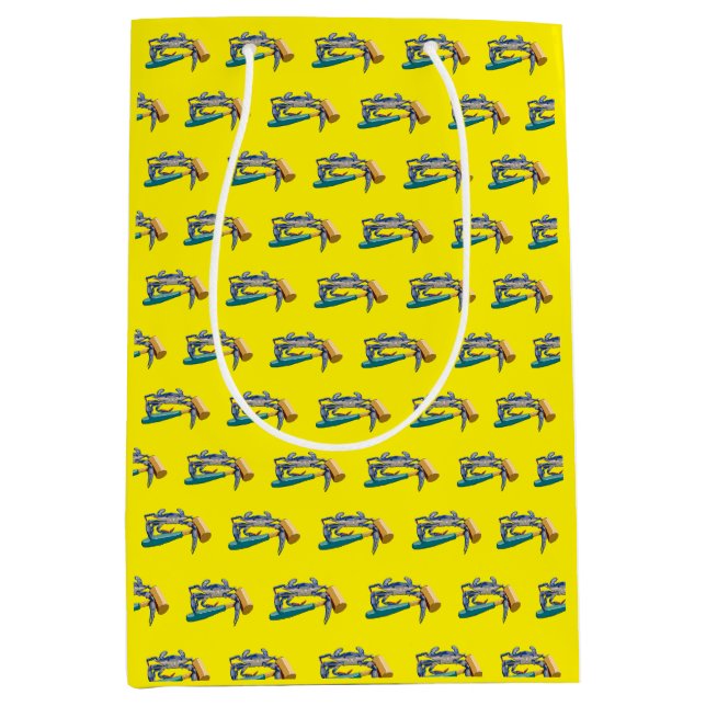 Hand plockade Blue Crab med hammer Mallet (Framsidan)