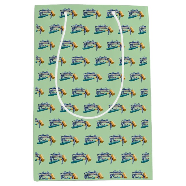 Hand plockade Blue Crab med hammer Mallet (Framsidan)