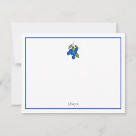 Hand plockade Bluebär Anteckningskort
