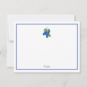 Hand plockade Bluebär Anteckningskort