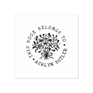 Hand plockade Bouquet Bok Plate Frimärke Stämpel