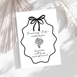 Hand plockade Bow Blommigt Maid of honor Frieri Inbjudningar