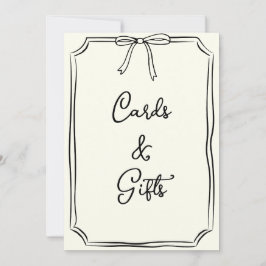 Hand plockade Bow Coquette Chic Cards och presentk