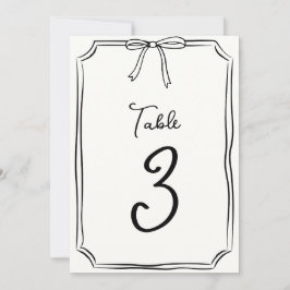 Hand plockade Bow Cute Coquette Chic Bordsnummer