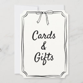 Hand plockade Bow Modern coquette-kort och present