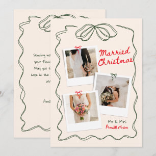 Hand plockade Bow Ram Gift jul Nyligen Julkort