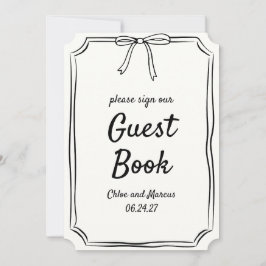 Hand plockade Bow Timless Coquette Guest Bok-tecke