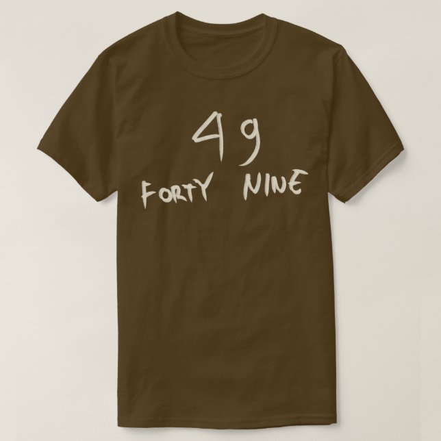 Hand plockade Brev nummer 49, fyrtionio nio T Shirt (Design framsida)