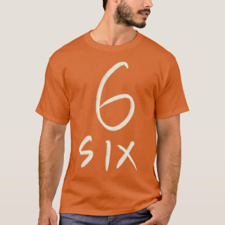 Hand plockade Brev nummer 6 sex T Shirt