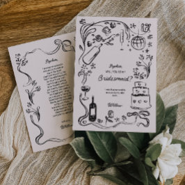 Hand plockade Bridesmaid Frieri kort