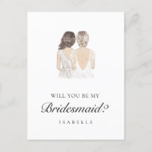 Hand plockade Bridesmaid Frieri vykort