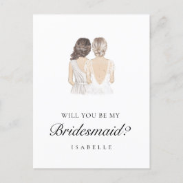 Hand plockade Bridesmaid Frieri vykort