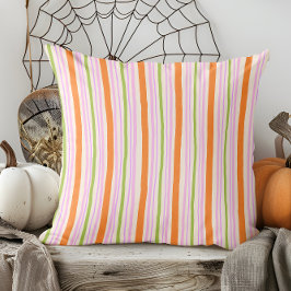 Hand plockade Bright Fall Stripe Kudde