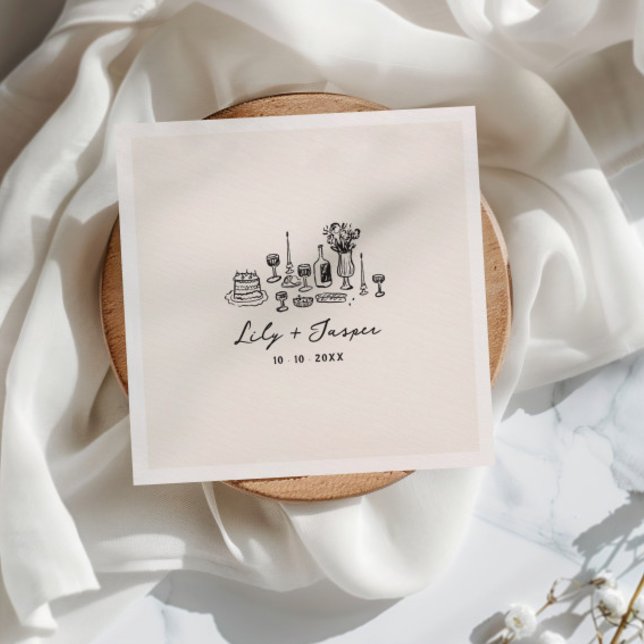 Hand plockade Bröllop Food Pappersservett (Skapare uppladdad)