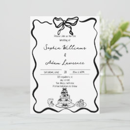 Hand plockade Bröllop Inbjudningar