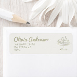 Hand plockade-bun i ugnen Neutralt-babyduschen Returadress Etikett