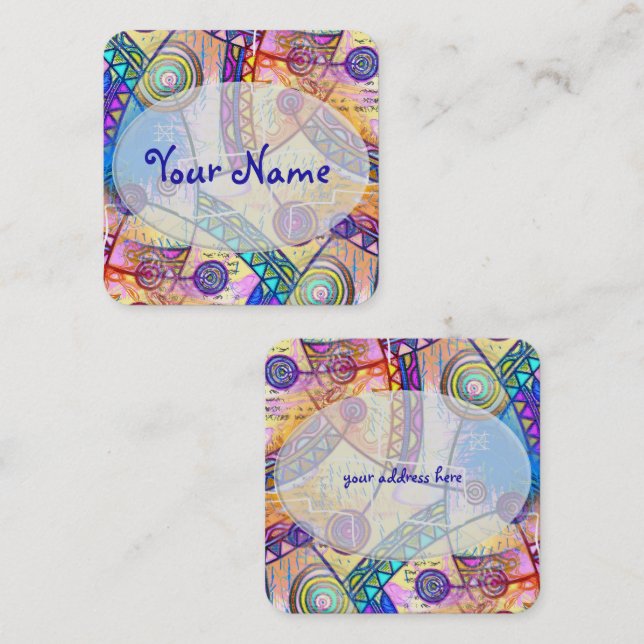 Hand plockade by EDDArt - Dream  1a Fyrkantigt Visitkort (Fram/baksida)