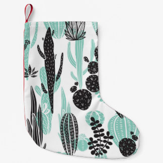 Hand plockade Cacti: Sömlös docka Liten Julstrumpa