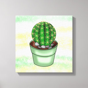 Hand plockade Cactus Succulent Canvastryck