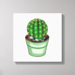 Hand plockade Cactus Succulent Canvastryck