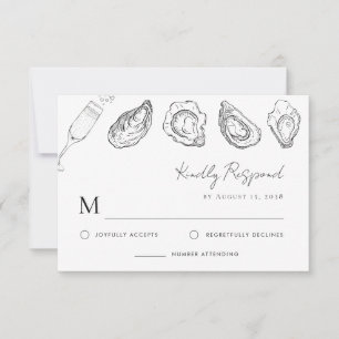 Hand plockade Champagne Oysters Roast Bröllop OSA Kort