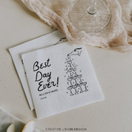 Hand plockade Champagne Torn bästa dagen någonsin  Pappersservett