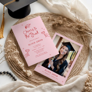 Hand plockade Cheers till Grad Studenten Inbjudningar