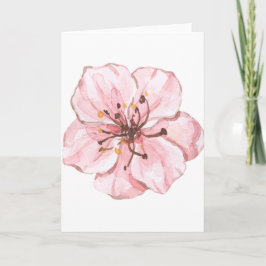 Hand plockade Cherry Blommar (tom) Kort