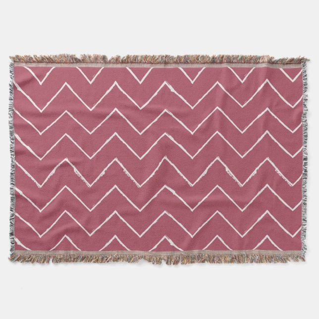 Hand plockade Chevron mönster Mysfilt (Framsidan)