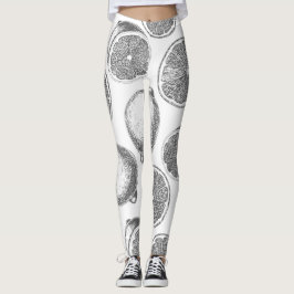 Hand plockade citon mönster leggings