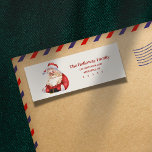 Hand plockade Classic Red Santa Returadress Etikett<br><div class="desc">Skicka semesterhälsningar med en klassisk beröring! Den här helgdag i hand plockade har en röd,  fetstilt stilar med möjlighet att anpassa med ett personligt meddelande.</div>