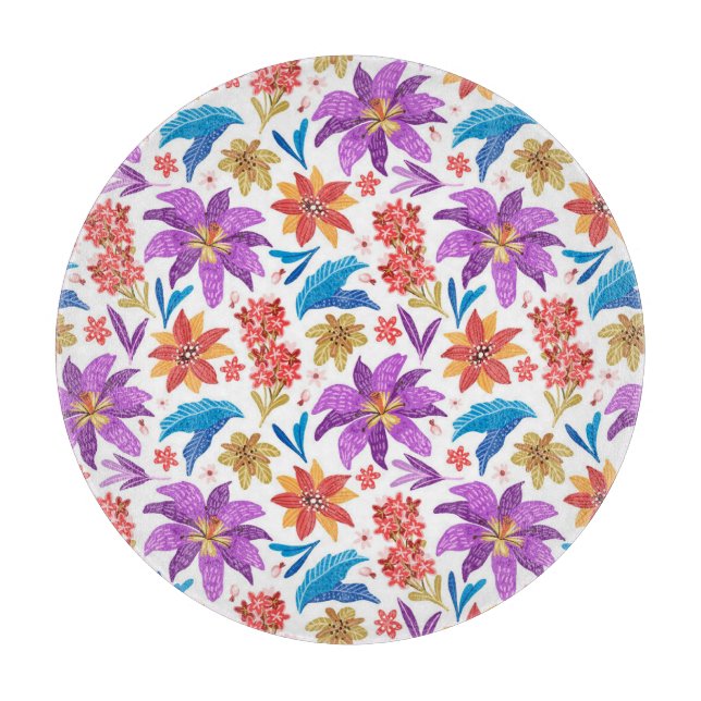 Hand plockade Colorful Exotic Blommönster-70703 (Framsidan)