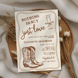 Hand plockade Cowgirl Boots Just Kärlek Möhippa Inbjudningar