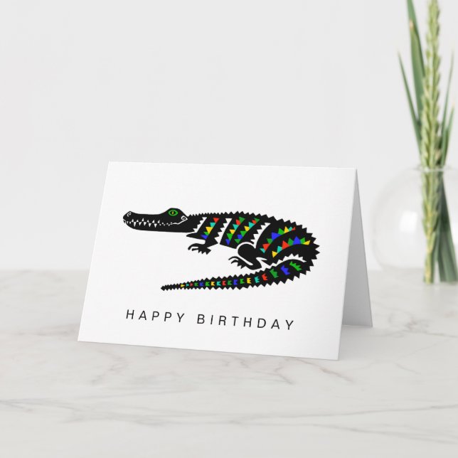 Hand plockade CROCODILE - Wildlife - Nature Kort (Framsida)