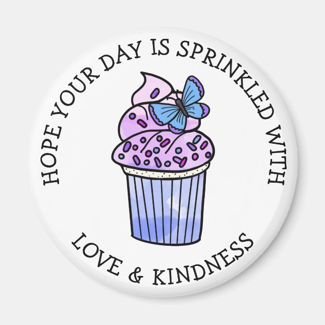 Hand plockade Cupkaka Pun, matvaror Magnet (Framsidan)