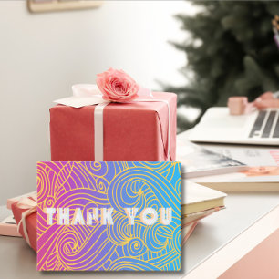 Hand plockade Curly Mönster Abstrakt Vykort