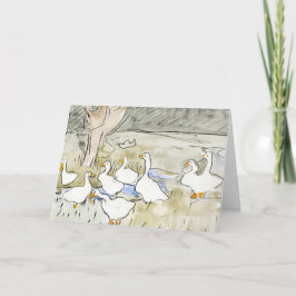 Hand plockade Cute Anka Foton White Anka Clipart F Helgkort