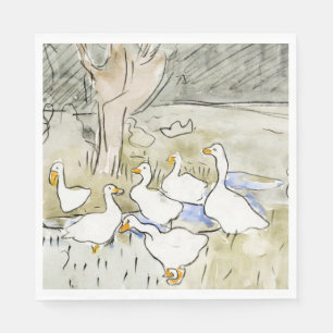 Hand plockade Cute Anka Foton White Anka Clipart F Pappersservett