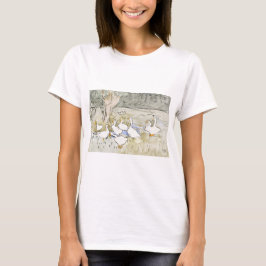 Hand plockade Cute Anka Foton White Anka Clipart F T Shirt