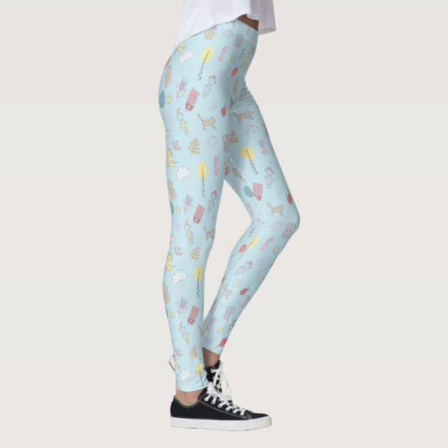 Hand plockade Cute Saker ID360 Leggings (Höger)